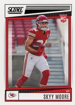 Skyy Moore 2022 Panini Phoenix Green Lazer Refractor Rookie Card 22/25 #124  Kansas City Chiefs