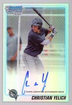 2017 Topps Chrome Purple Refractor Christian Yelich #268/299 #72 PSA 10  *84227 - Sportsnut Cards