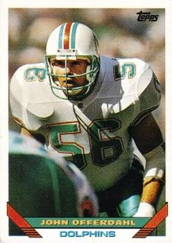 John Offerdahl Miami Dolphins 1988 Vintage Football Stitched