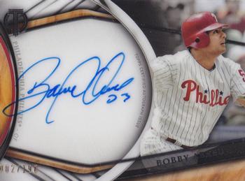 Bobby Abreu player worn jersey patch baseball card (Philadelphia Phillies)  2007 Upper Deck Masterpieces Canvas #CC-BA