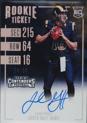 2016 Panini Contenders Cracked Ice Jared Goff Rookie /24 #301A