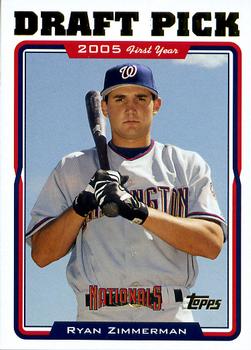 Ryan Zimmerman player worn jersey patch baseball card (Washington  Nationals) 2008 Topps Walmart #MLMRZ