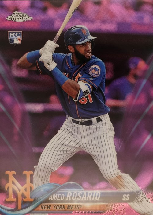 Amed Rosario Signed Auto'd 2015 Topps Heritage Minors Card #61 Bas