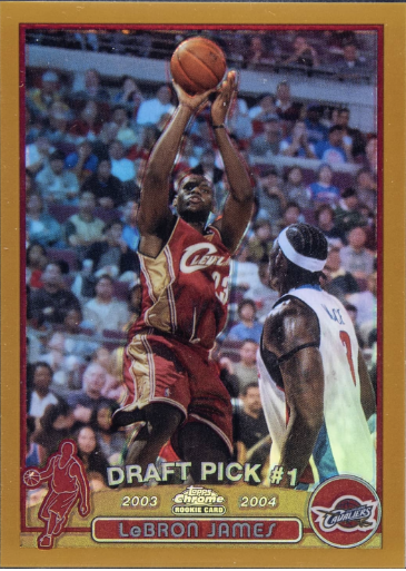 2003 Topps Chrome Gold Refractors LeBron James Rookie Card #111 /50