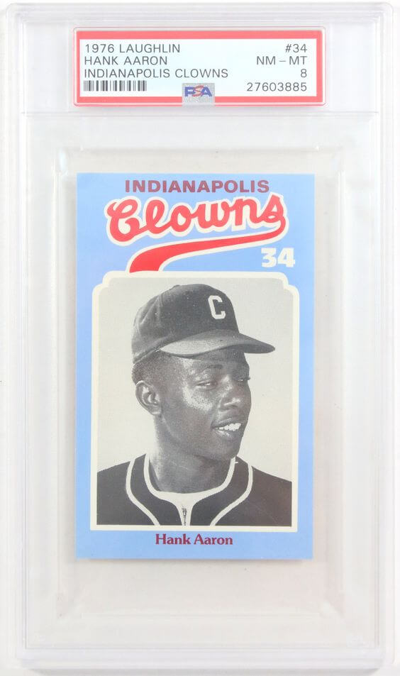 1976 Laughlin #34 Hank Aaron Indianapolis Clowns # 34