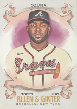  Baseball MLB 2021 Topps #472 Marcell Ozuna Braves :  Collectibles & Fine Art
