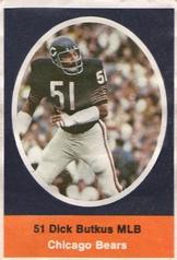 1972 Sunoco Football Stamp Dick Butkus - Chicago Bears