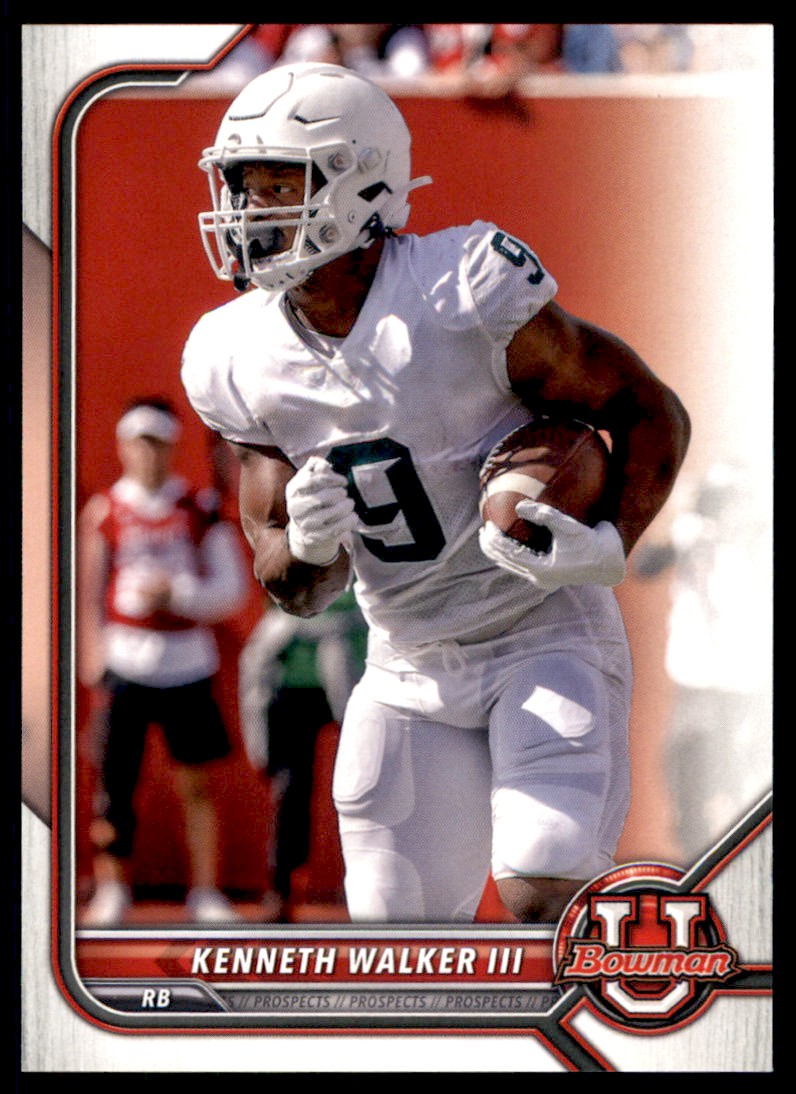 Kenneth Walker III [Red Lazer] #15 Prices, 2022 Panini Select Draft Picks